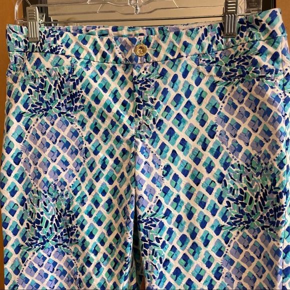 Lilly Pulitzer Pants - LILLY PULITZER Kelly Skinny Ankle Pant Pineapple Print Size 6